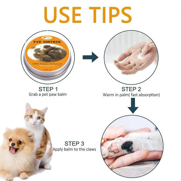 30g Pet Paw Balm Natural Skin Healing Balm Paw Soother Moisturising Cream for Repairing Dry and Cracked Skin Dog Cat Skin Care