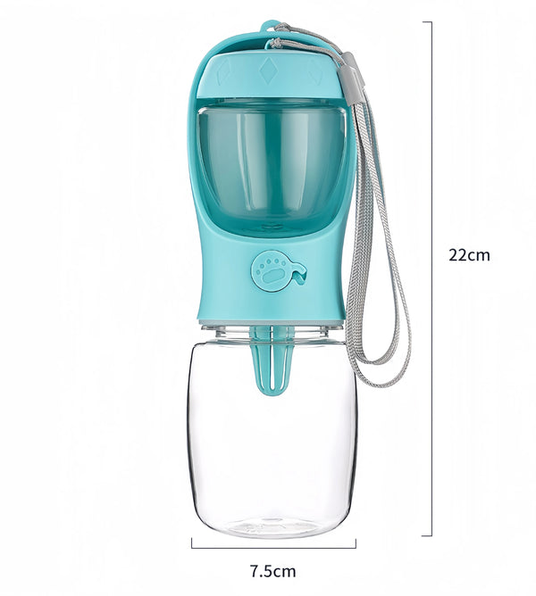 Dog Cat  Portable Feeding and Watering Supplies Portable Food Grade Material Dog Travel Pet Water Cup Bottle With Food Dispenser