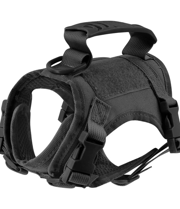Tactical Cat Harness For Walking Escape Proof Adjustable Pet Vest Harness Soft Mesh With Control Handle For Large Cat Small Dog