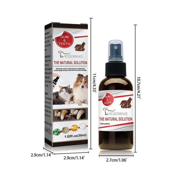 30ml Pet Tooth Cleaning Spray Dogs Remove Bad Breath Freshener Cats Oral Cleaning Dental Care Deodorization Spray Whitens Teeth