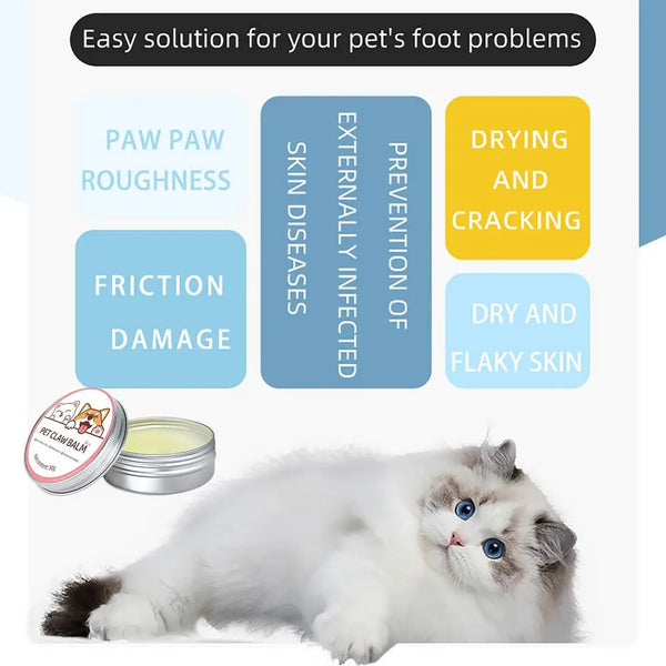 Paw Balm Dog Feet 50g Cat Dog Nose Protector Cream Pet Feet Soothing Moisturizer Pet Crack Feet Repair Accessories for Cats