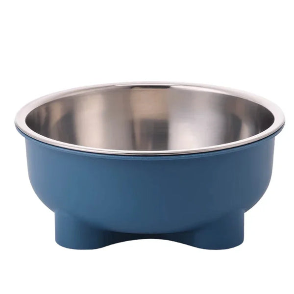 A Stainless Steel Pet Dog Bowl Anti Slip Four-Legged Solid Color Dog Bowl and Cat Bowl Easy To Clean for Indoor and Outdoor Use