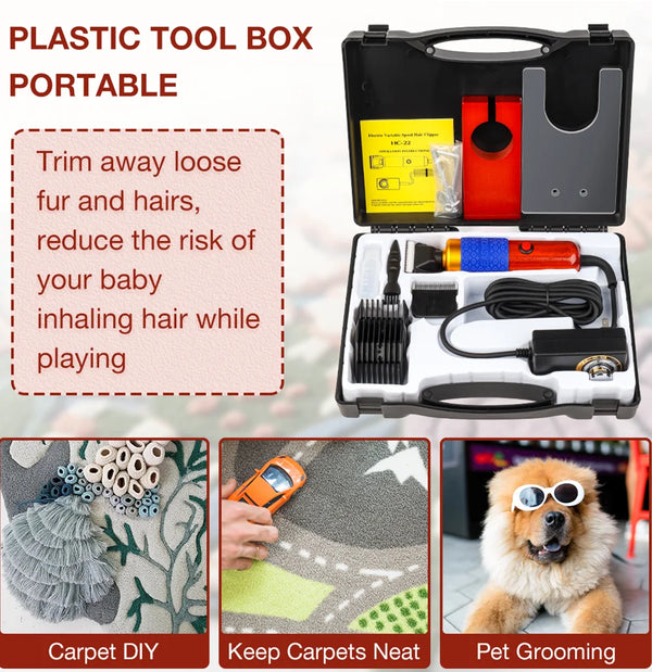 200W Electric Scissors, Home Carpet Tufting Scissors, DIY Trimming Tools, 100V-240V Electric Pet Scissors,Low Noise Dog Clippers