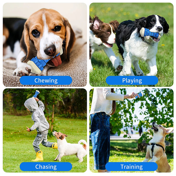 Tough Dog Toys for Aggressive Chewers geometry Chew Toys Durable Dog Bones Made Nylon Rubber  Big Indestructible Dog Toy