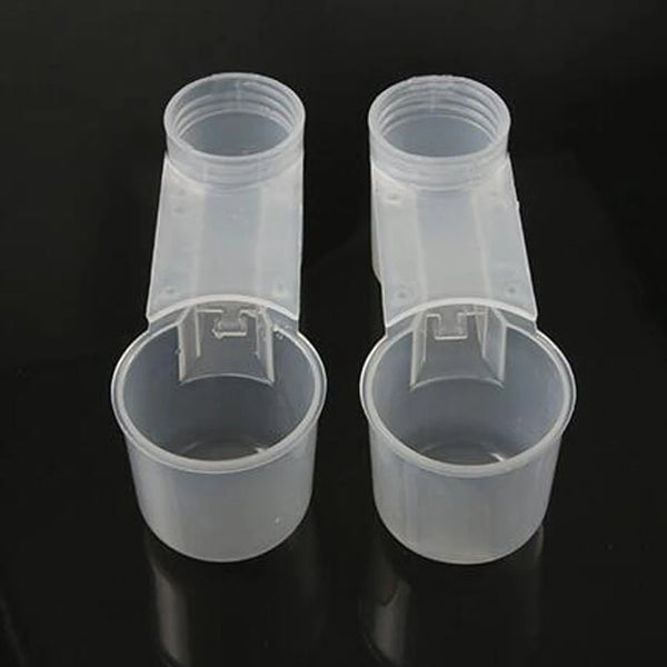 Plastic Pet Bird Drinker Feeder Water Bottle Cup Cat Chicken Pigeon Parrot Hamster Double Nozzle Water Guide For Family Garden