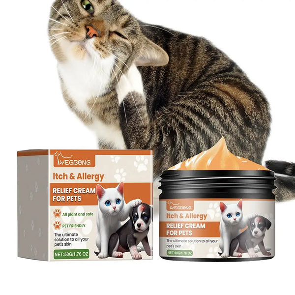 Pet Allergy and Itch Relief Cream for Dogs Cats Skin Health Care Cream 50g Skin Yeast Infections Ringworm Rashes