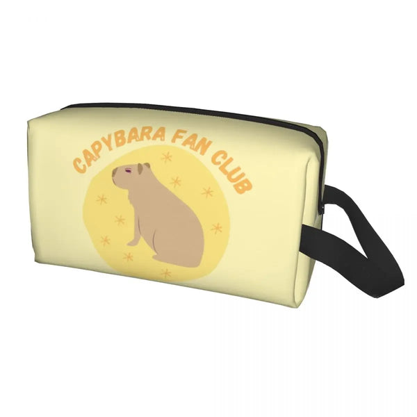 Custom Capybaras In Green Pet Travel Cosmetic Bag Women Capybara Makeup Toiletry Organizer Lady Beauty Storage Dopp Kit