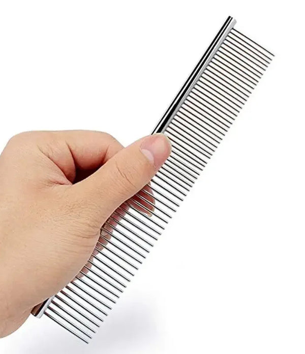 Pet Hair Removal Comb Stainless Steel Pet Grooming Comb Gently Removes Loose Knotted Hair Dog Cat Cleaning Beauty Supplies