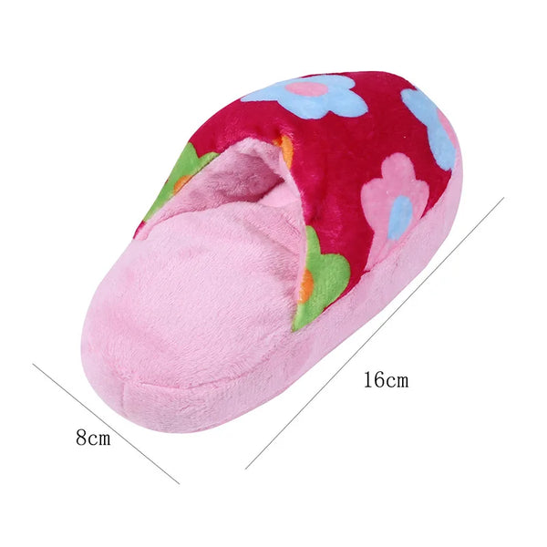 Plush Slipper Shaped Puppy Dog Sound Chew Play Toys for Dog Cats Funny Dog Products Outdoor Training Toy