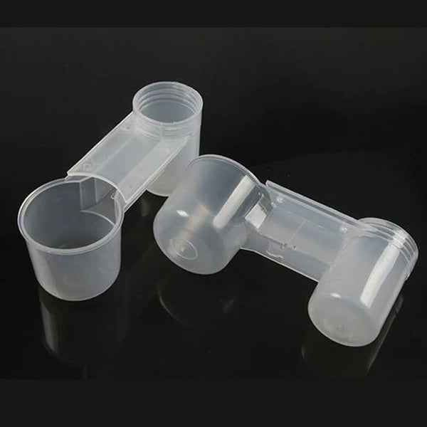 Plastic Pet Bird Drinker Feeder Water Bottle Cup Cat Chicken Pigeon Parrot Hamster Double Nozzle Water Guide For Family Garden
