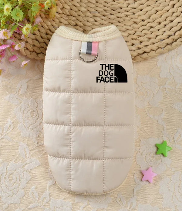 Designer Trendy Dog Clothes Winter Warm Pet Coat Small Medium Dog Face Stereo Logo For Chihuahua French Bulldog Costume