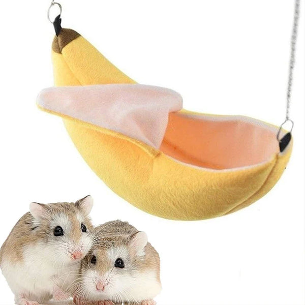 Hamster Hang House Hammock Banana Design Small Animal Cotton Cage Sleeping Nest for Small Pet Bed Small Hamster Toy Cage Swing