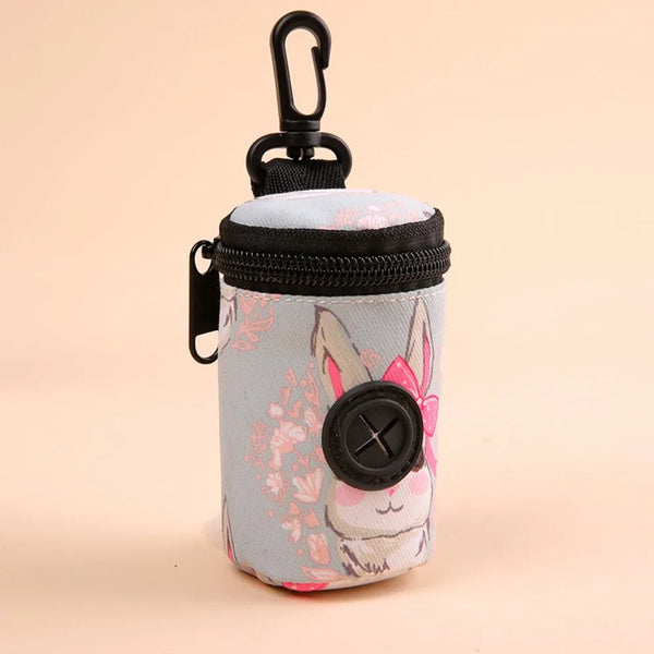 Hanging Dog waste Dispenser with Zipper Cute