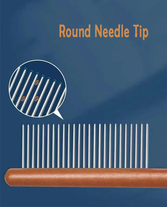 Cat Comb Stainless Steel Pet Hair Remover Wooden Handle Cat Hair Comb Pet Grooming Massage Dog Brush Cleaning Tool Pets Supplies