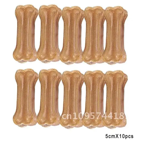 2021 New Dog Toys Bones Pet Chew Toothbrush Small Large Dogs Cowhide Treats Puppy Chewing Bone Toy For Dental Care Accessories
