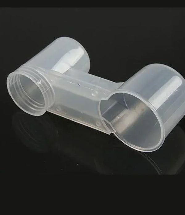 Plastic Pet Bird Drinker Feeder Water Bottle Cup Cat Chicken Pigeon Parrot Hamster Double Nozzle Water Guide For Family Garden