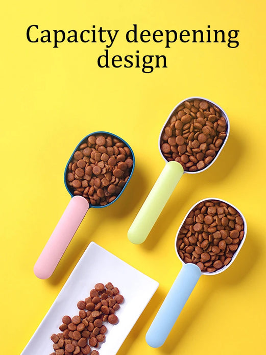 One Pet Food Spoon, Multifunctional 2-In-1 With Sealed Clip Handle, Suitable For Cats And Dogs, Birds, Rabbits Feeding Spoon