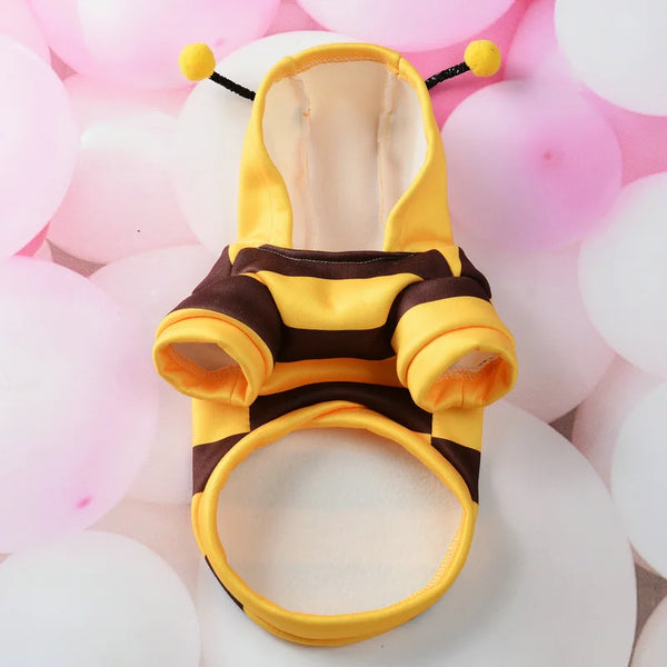 1PCS Dog Clothes For Autumn And Winter Schnauzer Teddy Small Puppy Cat Pet Hoodie Bee Transformation Suit