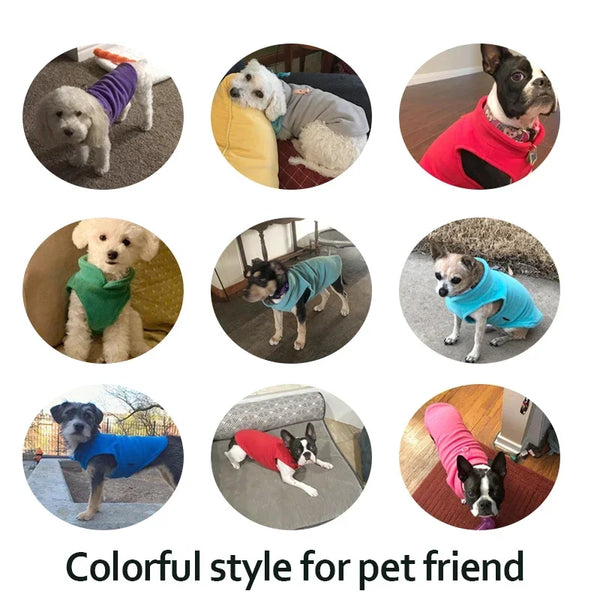 Fleece Winter Pet Clothes Puppy T-Shirt Small Dogs Yorkshire Chihuahua French Bulldog Poodle Cat Vests Warm Weather Apparel