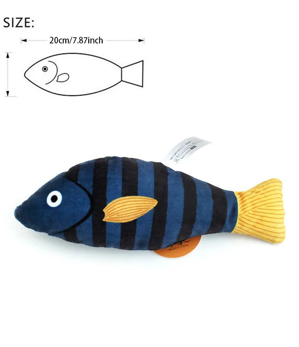 Cat Toy 3D Simulation Fish Catnip Toys Interactive Plush Kitten Cat Toy Pet Chew Bite Toys For Cats Pillowfish Pet Supplies