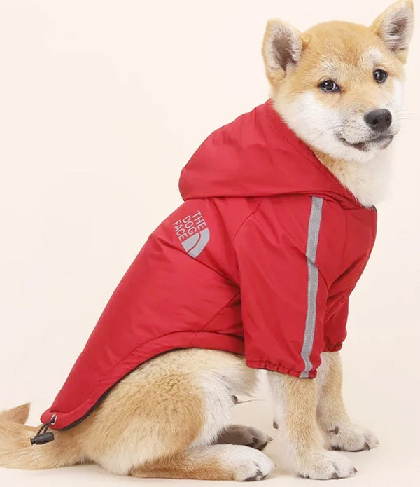 Autumn Winter Pet Dog Waterproof Coat Puppy Warm Cotton Jacket The Dog Face Hoodie Reflective Clothing For Dogs Cats Clothing