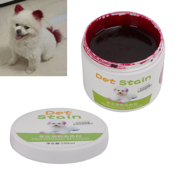 Dog Hair Dye Bright Colors Wide Mouth Design Safe Semi Permanent Dye For Pet Dogs 100ml sakura Pink