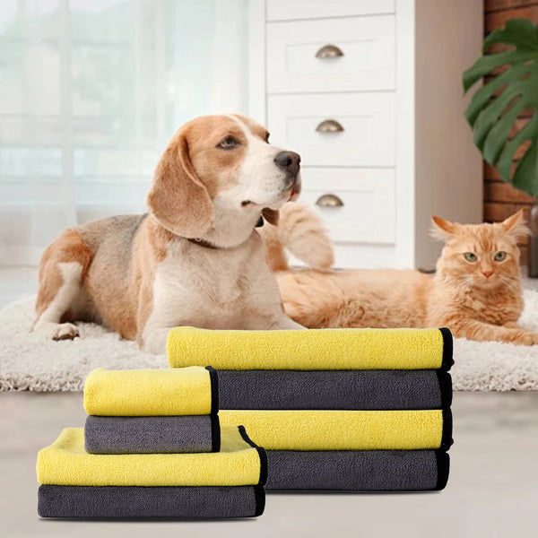Pet Quick Dry Dog Cat Absorbent Towel Microfiber Cat Dog Bath Towel Convenient Clean Towel Dog Bathrobe Blanket Pet Supplies