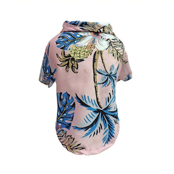 Hawaiian Floral Style pet Clothes Fashion Casual Summer Beach T-Shirts