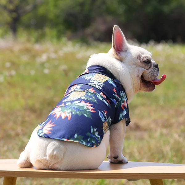 Hawaiian Floral Style pet Clothes Fashion Casual Summer Beach T-Shirts