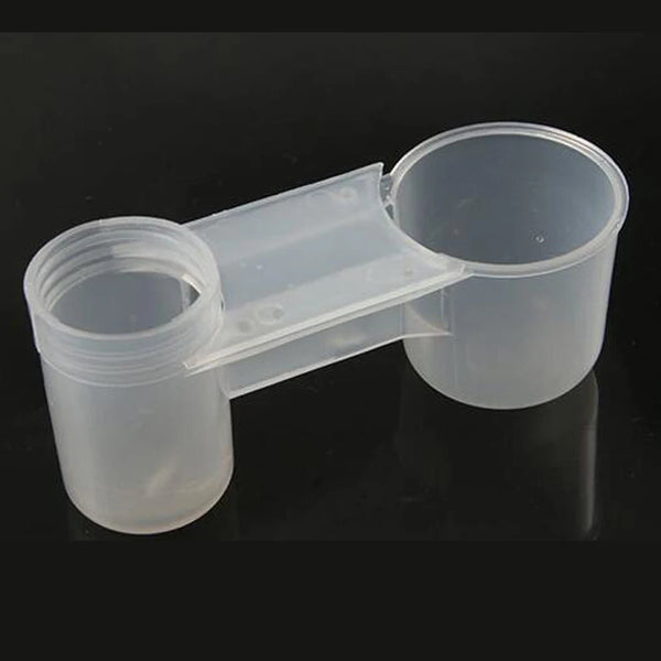 Plastic Pet Bird Drinker Feeder Water Bottle Cup Cat Chicken Pigeon Parrot Hamster Double Nozzle Water Guide For Family Garden