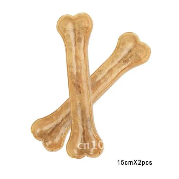 2021 New Dog Toys Bones Pet Chew Toothbrush Small Large Dogs Cowhide Treats Puppy Chewing Bone Toy For Dental Care Accessories