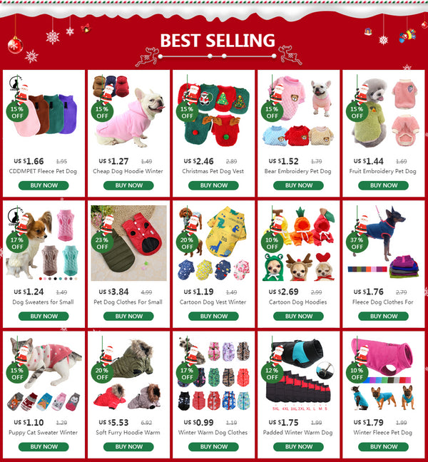 Fleece Winter Pet Clothes Puppy T-Shirt Small Dogs Yorkshire Chihuahua French Bulldog Poodle Cat Vests Warm Weather Apparel