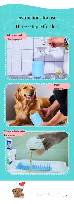 Dog Paw Cleaner Cup Soft Silicone Combs Portable Outdoor Pet towel Foot Washer Paw Clean Brush Quickly Wash Foot Cleaning Bucket