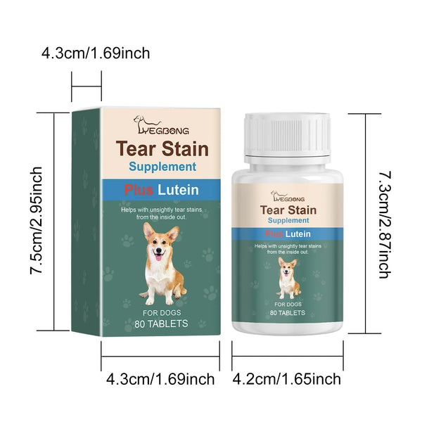 Tear tablets for dogs Gentle cleaning pet dog tear marks eye dirt eye care cleaning plate