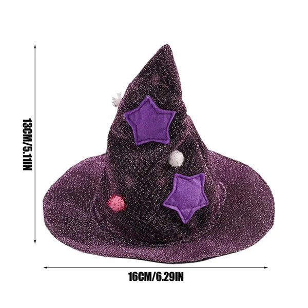 Pet Halloween Costume Wizard or Witch Costume Cloak Witch Hat Halloween For S/M Cats or Dogs