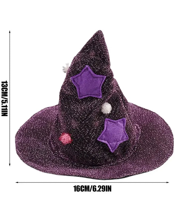 Pet Halloween Costume Wizard or Witch Costume Cloak Witch Hat Halloween For S/M Cats or Dogs