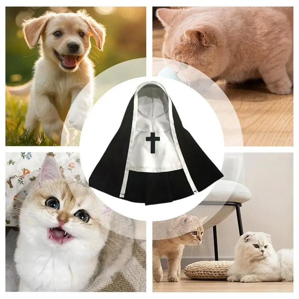Nun Halloween pet Costume Habit Dress Up small or Medium Dogs