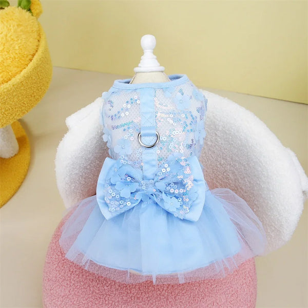 Sweet Summer Pet Princess Clothing Dog Dress for Dogs Skirt Wedding York Chihuahua Poodle for Dogs Skirts Cat Apparel