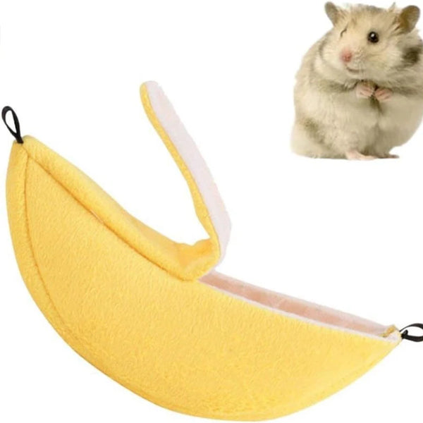 Hamster Hang House Hammock Banana Design Small Animal Cotton Cage Sleeping Nest for Small Pet Bed Small Hamster Toy Cage Swing