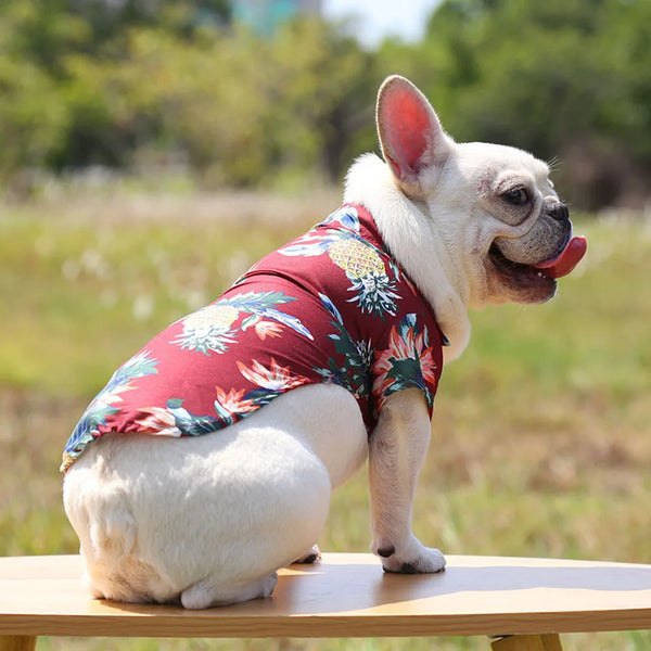 Hawaiian Floral Style pet Clothes Fashion Casual Summer Beach T-Shirts