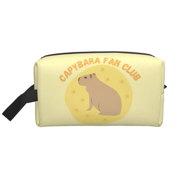 Custom Capybaras In Green Pet Travel Cosmetic Bag Women Capybara Makeup Toiletry Organizer Lady Beauty Storage Dopp Kit