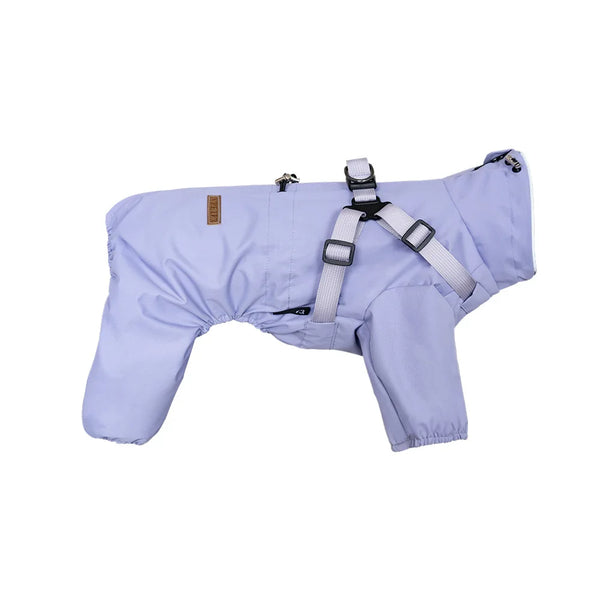 Dog Raincoat with Harness Waterproof Pet Jumpsuit for Small Medium Dogs Adjustable Reflective Puppy Rain Coat Chihuahua Rainwear