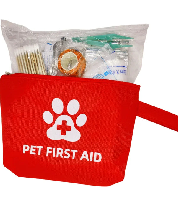 Pet Emergency Kit Dog Travel Kits for Waterproof Resistant High Visibility Reflective First Aid Pouch Cat Camping Essentials