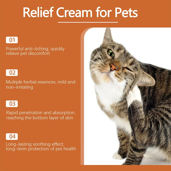 Pet Antipruritic Itching Cream Ointment of Cats Dog Skin Tag Removal Skin Care Disease Itching Mite Relieve Products Accessories