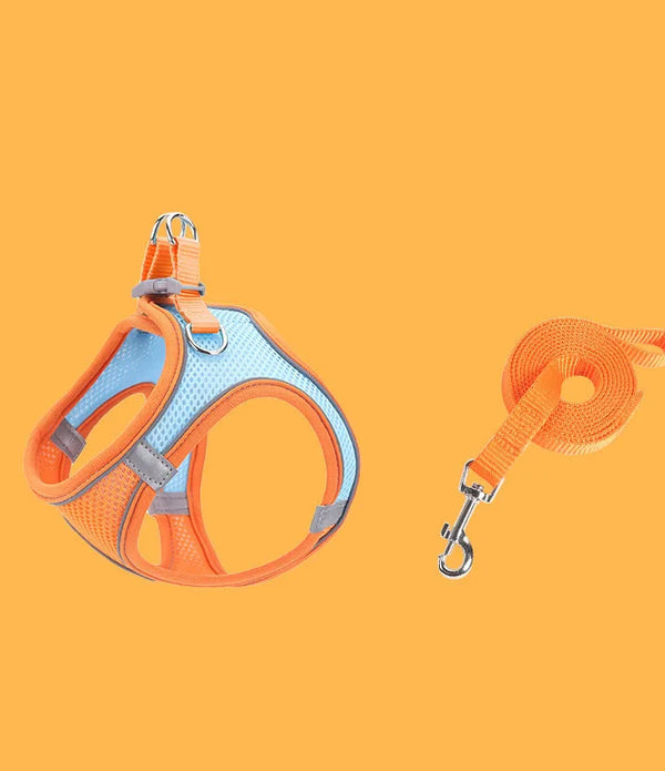 Adjustable Anti-Escape Small Cat Belt Kitten Harness Light Breathable Soft Pet Vest Wiring Harness Traction Belt Kitten Walking