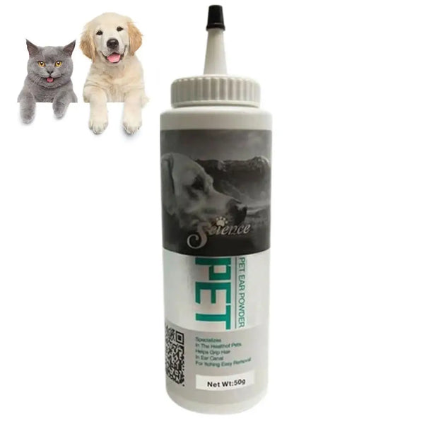 50g Painless Hair Removal Powder Pet Ear Powder for Dogs and Cats Pet Ear Health Care Easy to Remove Ear Hair Painless