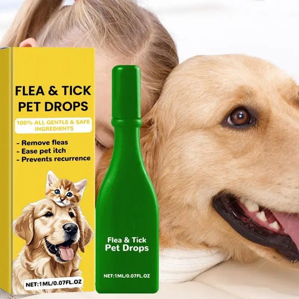 1pcs Dogs And Cats Anti Flea Drops Lice Remove Relieve External Tick Supplies Repellent Treatments Itching Drops Skin Pet