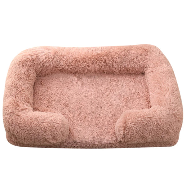 Half Surround Dog Bed Soft Square Pet Cat Sofa Full Filling Medium Pet Dog Kennel Plush Cat Cushion House