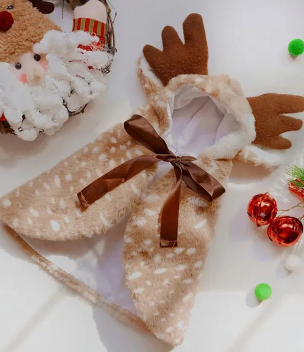 Reindeer Christmas Pet  Costume Winter Suit Halloween Accessories Clothing Outfits