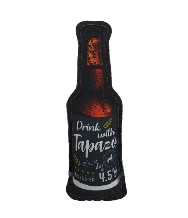 Tapazo drink Plush Dog Toys Featuring Tapazo Weissbire Beer Bottle With Squeaky Sound Chew Interactive Toy